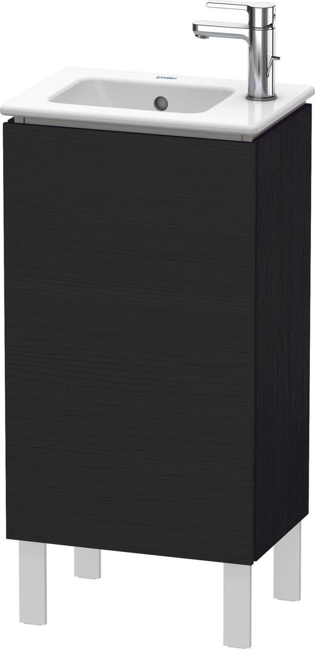 DURAVIT L-Cube Waschtischunterbau 294x420x704mm Eiche Schwarz, 1 Tür links, bodenstehend