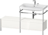 Duravit Waschtischset HAPPY D.2 PLUS 1400x490mm ein Hahnloch taupe supermatt