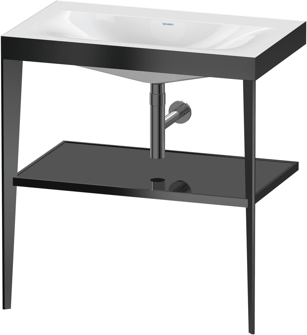 DURAVIT XViu c-bonded Waschtisch-Set mit Metallkonsole, 800 mm, apricot pearl hochglanz