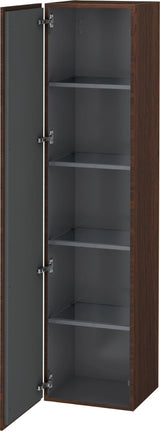 DURAVIT L-Cube Hochschrank 1760 mm, 1 Tür links, nussbaum gebürstet, wandhängend