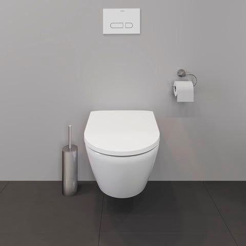 DURAVIT D-Code Bürstengarnitur bodenstehend in Chrom – 89 x 89 x 385 mm, Messing verchromt
