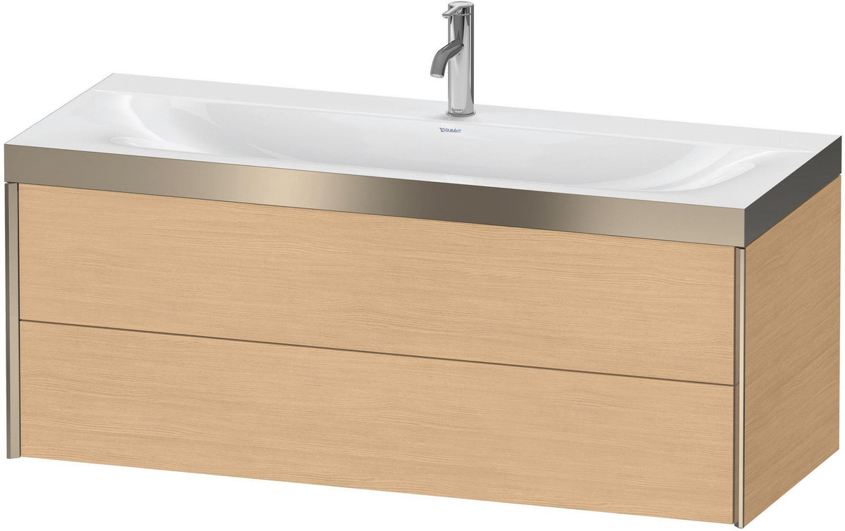 DURAVIT XViu Waschtischunterbauset c-bonded 1200 mm Eiche Natur mit 2 Schubkästen