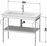 DURAVIT White Tulip Metallkonsole 984 mm taupe hochglanz mit Höhenausgleich von Philippe Starck