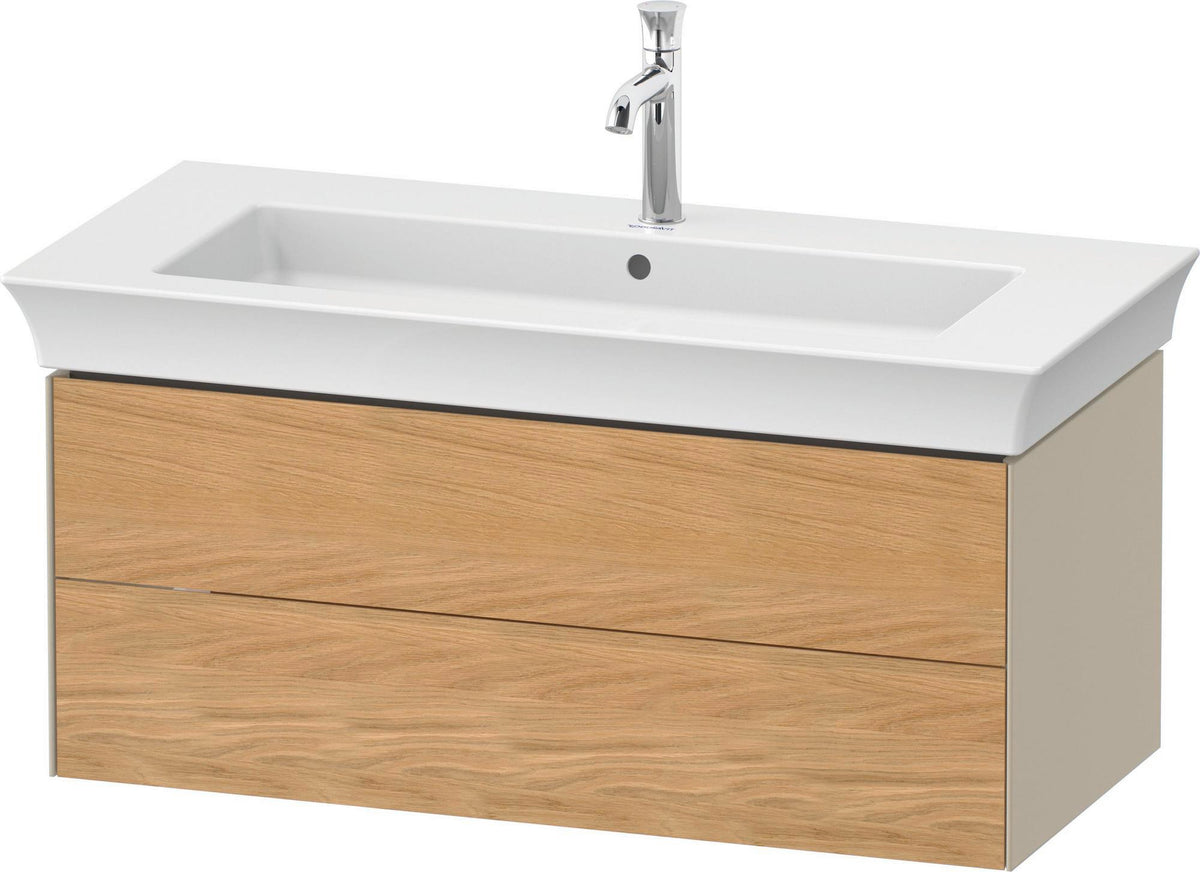 DURAVIT White Tulip Waschtischunterbau 984 mm, 2 Schubkästen, weiß seidenmatt