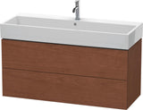 Duravit L-Cube Waschtischunterbau 1184 mm Amerikanisch Nussbaum mit 2 Schubkästen und Tip-On-Technik