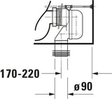 DURAVIT DuraStyle Stand-Tiefspül-WC 705x370mm mit WonderGliss, Abgang Vario, weiß