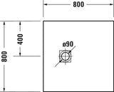 DURAVIT Sustano Duschwanne 800x800x30 Mineralguss Weiß – Quadratisch, Bodenbündig