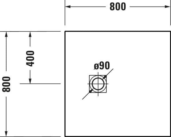 DURAVIT Sustano Duschwanne 800x800x30 mm Mineralguss Weiß Matt – Quadratisch, Bodenbündig