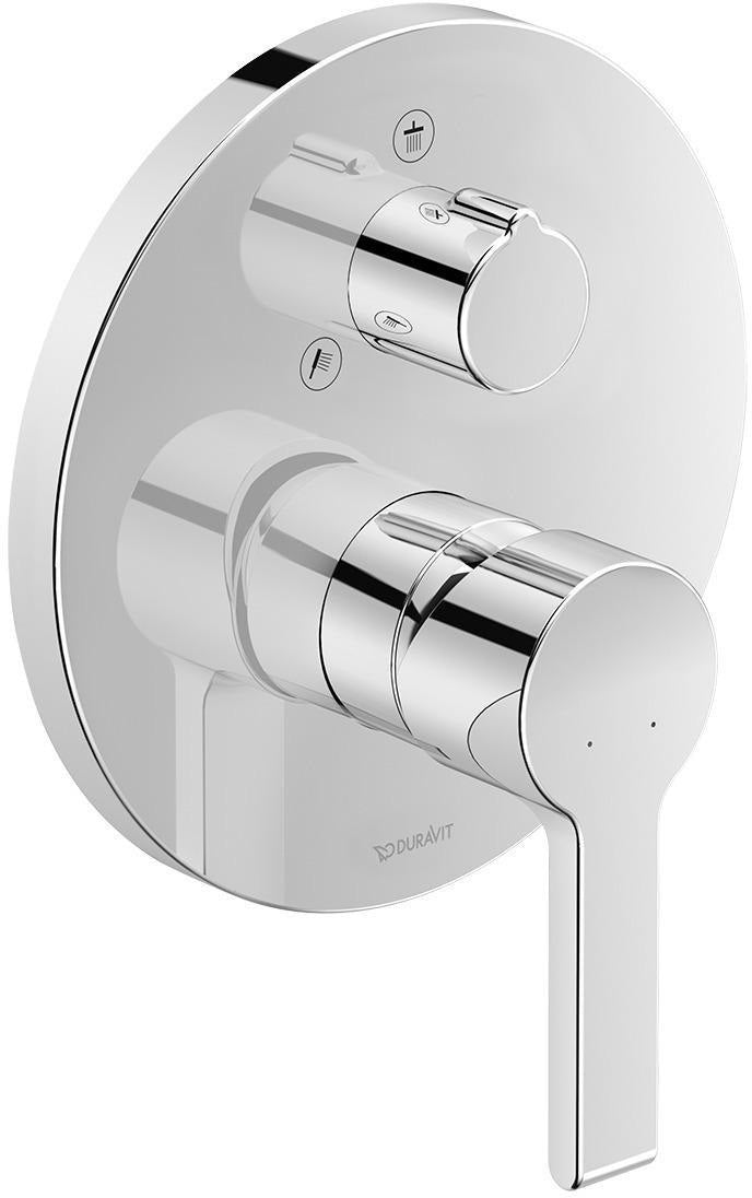 Duravit B.2 Einhebel-Brausemischer Unterputz Chrom mit Keramikmischsystem und Umstellventil