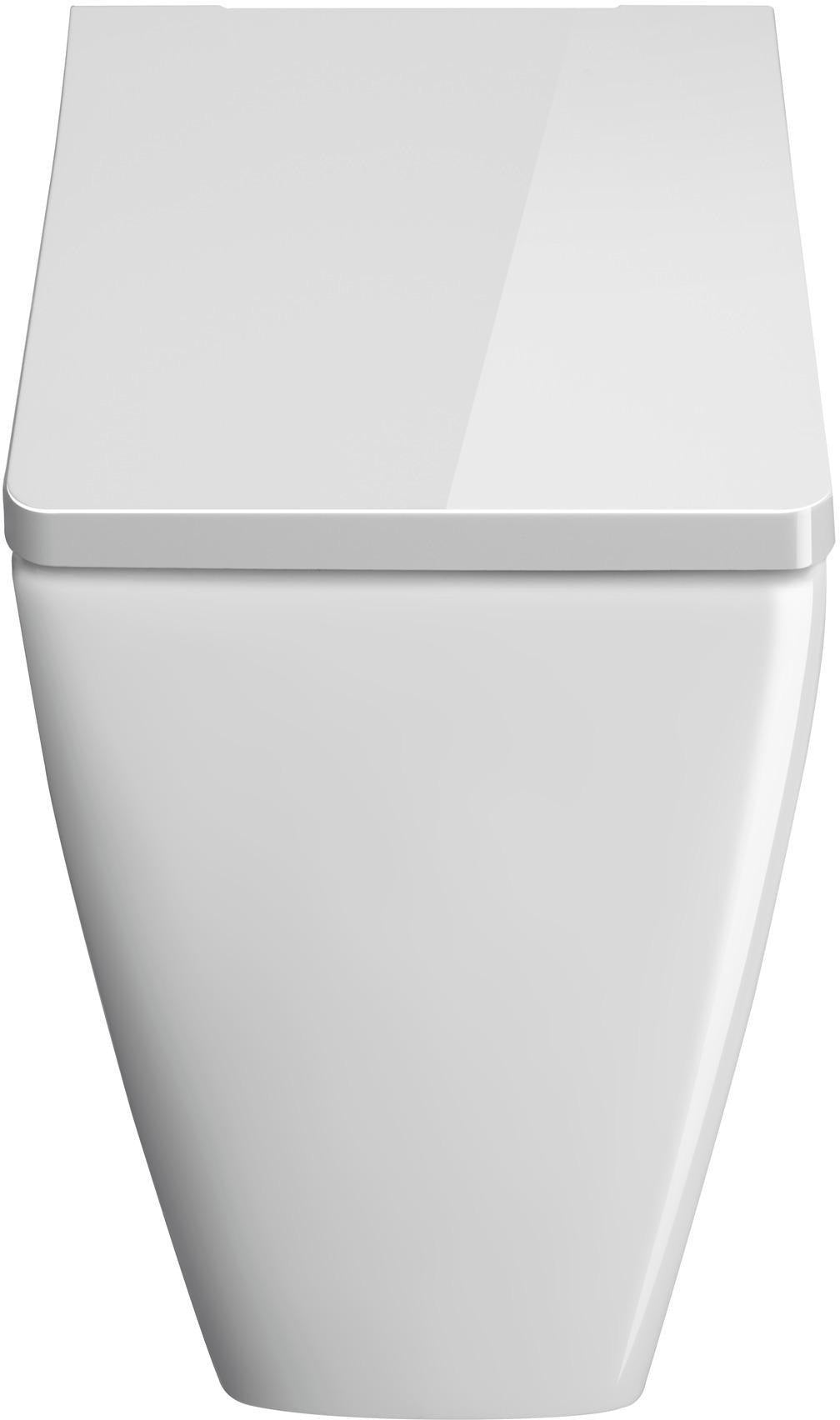 DURAVIT Urinal Viu mit Spüldüse weiß, rimless, Zulauf von hinten, für Deckel