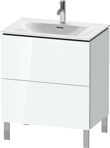 Duravit L-Cube Waschtischunterbau 720 mm weiß matt mit Tip-On-Technik und 2 Auszügen