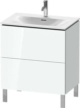 Duravit L-Cube Waschtischunterbau 720 mm weiß matt mit Tip-On-Technik und 2 Auszügen