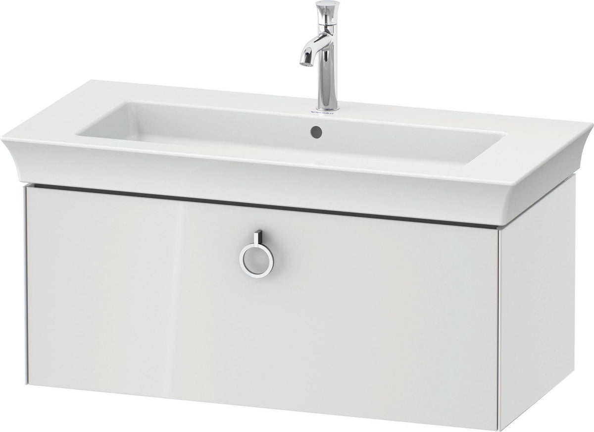 DURAVIT White Tulip Waschtischunterbau 984 mm, 1 Auszug, wandhängend, weiß seidenmatt, mit Griff