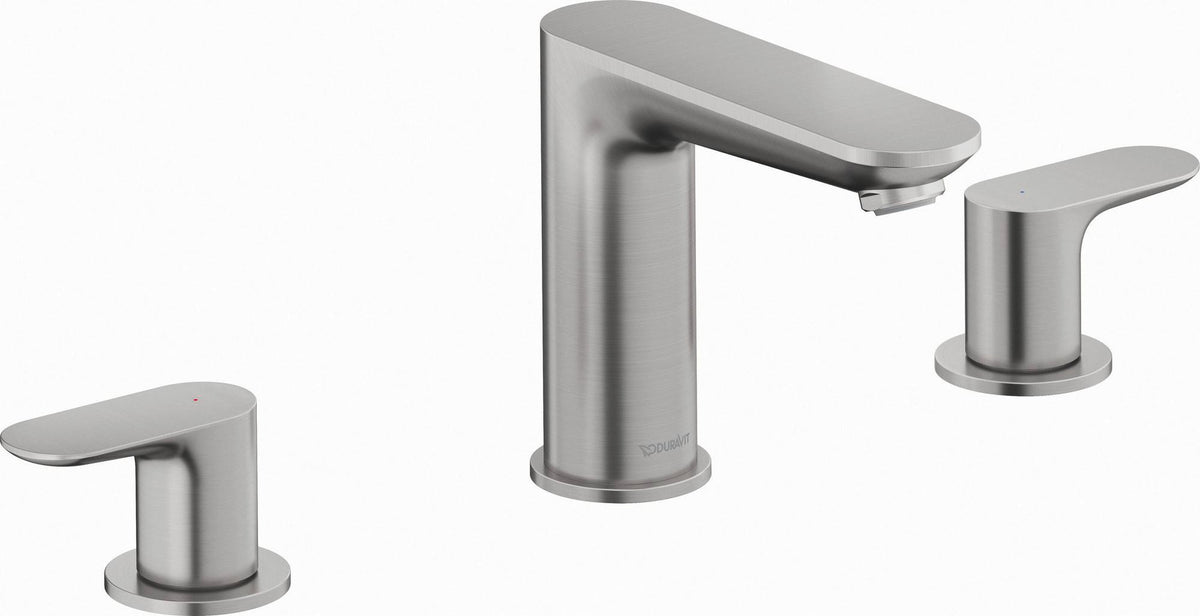 DURAVIT Wave 3-Loch Waschtischarmatur Chrom – 129 mm Ausladung, ohne Zugstange