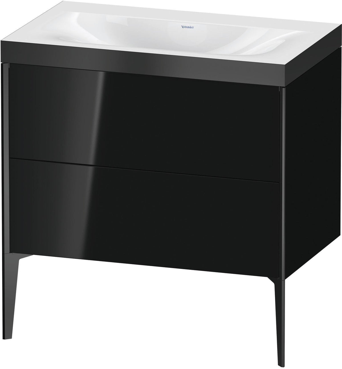 Duravit XViu c-bonded Waschtischset bodenstehend 800 mm mit 2 Auszügen, Push-Open und Soft-Close