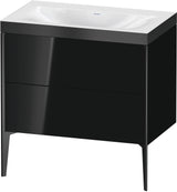 Duravit XViu c-bonded Waschtischset bodenstehend 800 mm mit 2 Auszügen, Push-Open und Soft-Close
