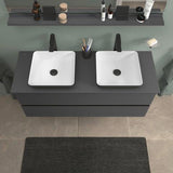 DURAVIT Sivida Aufsatzwaschtisch 400 mm DuroCast Plus ohne Überlauf in Dunkelgrau matt/Weiß