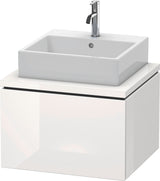 DURAVIT L-Cube Konsolenwaschtischunterbau 620 mm betongrau matt, 1 Auszug, wandhängend