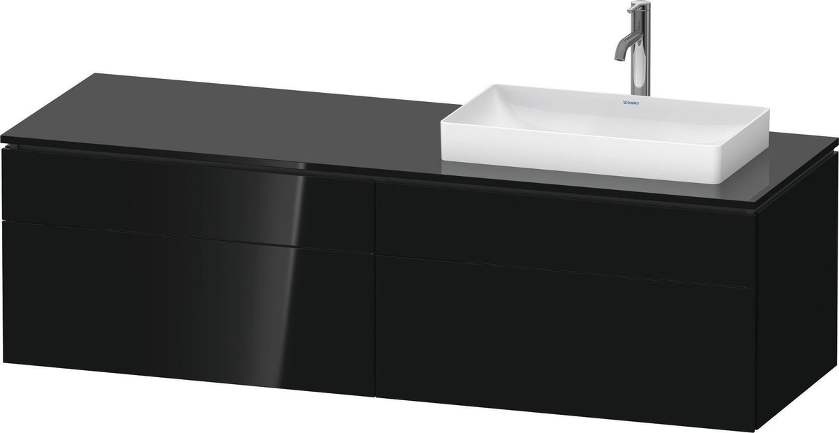 Duravit L-Cube Waschtischunterbau 1620 mm taupe supermatt mit Tip-On Technik und Soft-Close
