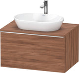 DURAVIT D-Neo Konsolenwaschtischunterbau 800 mm betongrau matt mit Bronze-Griff und Soft-Close-Auszug