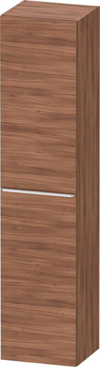 Nussbaum / matt / HS,Tür:1,TA:LI,Griff:Chrom 400 x360x1760mm,Nussbaum Natur, Dekor
