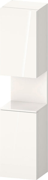 DURAVIT Qatego Hochschrank 400x360x1760mm, 2 Türen, Eiche Schwarz Matt – Wandhängend