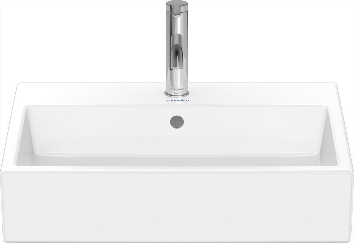 DURAVIT Aufsatzbecken Vero Air 600 mm mit Überlauf, Hahnlochbank und geschliffener Oberfläche in Weiß