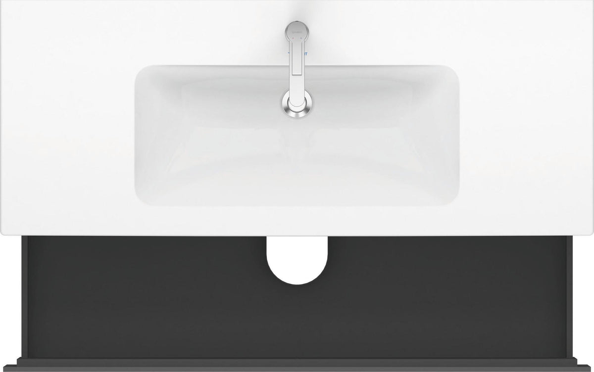 Duravit L-Cube Waschtischunterbau 1220 mm taupe matt mit 2 Schubkästen und Tip-On-Technik