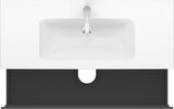 Duravit L-Cube Waschtischunterbau 1220 mm taupe matt mit 2 Schubkästen und Tip-On-Technik