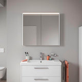 DURAVIT D-Code Spiegelschrank 800 mm mit LED-Beleuchtung, 2 Türen, Eiche Marmor
