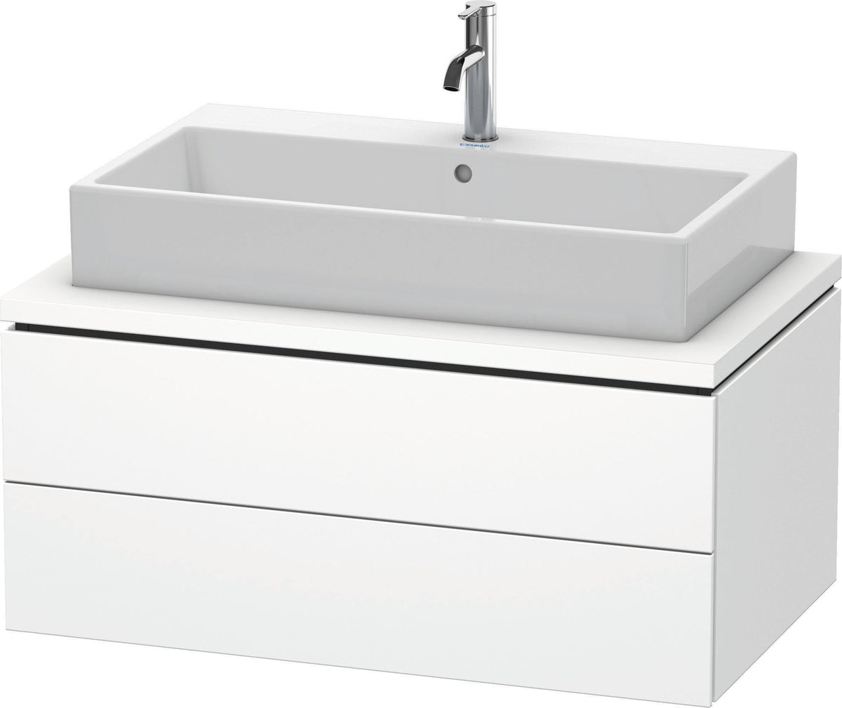 DURAVIT L-Cube Konsolenwaschtischunterbau 920 mm, 2 Schubkästen, Betongrau Matt, wandhängend
