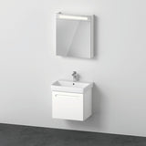 Duravit No.1 Möbel-Set 600x450mm, Waschtisch mit Unterbau und Spiegelschrank, Weiß Matt