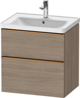 Duravit D-Neo Waschtischunterbau 634 mm Eiche Terra Matt mit Soft-Close-Auszug