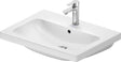 Duravit D-Code Waschtisch 650x480mm weiß mit Überlauf, 1 Hahnloch, wandhängend