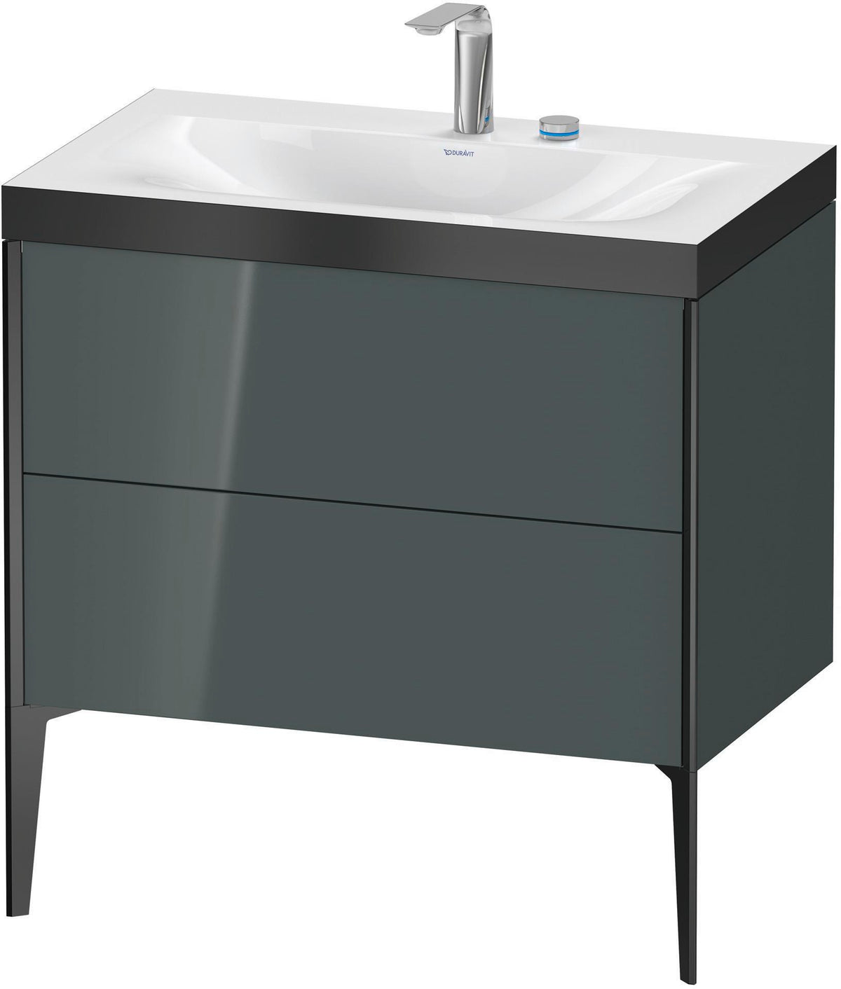 Duravit XViu c-bonded Waschtischset bodenstehend 800 mm mit 2 Auszügen, Push-Open und Soft-Close
