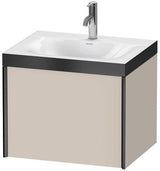 Duravit XViu Möbelwaschtischset 600x480mm Nussbaum mit Unterbau, Auszug und Keramik-Abdeckhaube