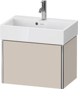 Duravit XSquare Waschtischunterbau COMPACT 584 mm weiß matt – wandhängend, 1 Auszug, Tip-On
