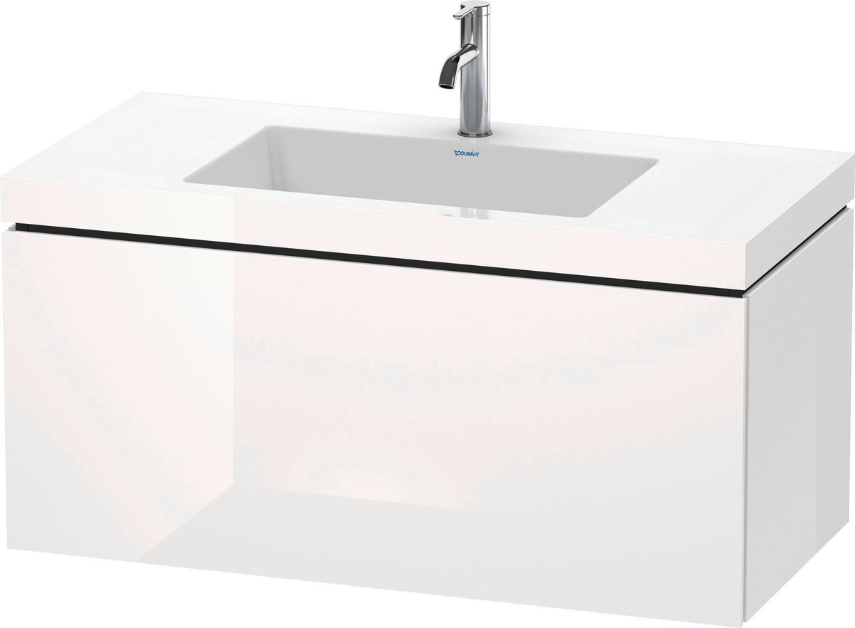 DURAVIT L-Cube c-bonded Waschtischset 1000 mm wandhängend mit Tip-on Technik und Soft-Close