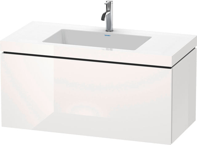 DURAVIT L-Cube c-bonded Waschtischset wandhängend weiß 1000 mm mit Tip-on Technik