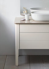 Duravit Luv Waschtischunterbau bodenstehend 1338 mm Weiß Seidenmatt mit Tip-On-Technik