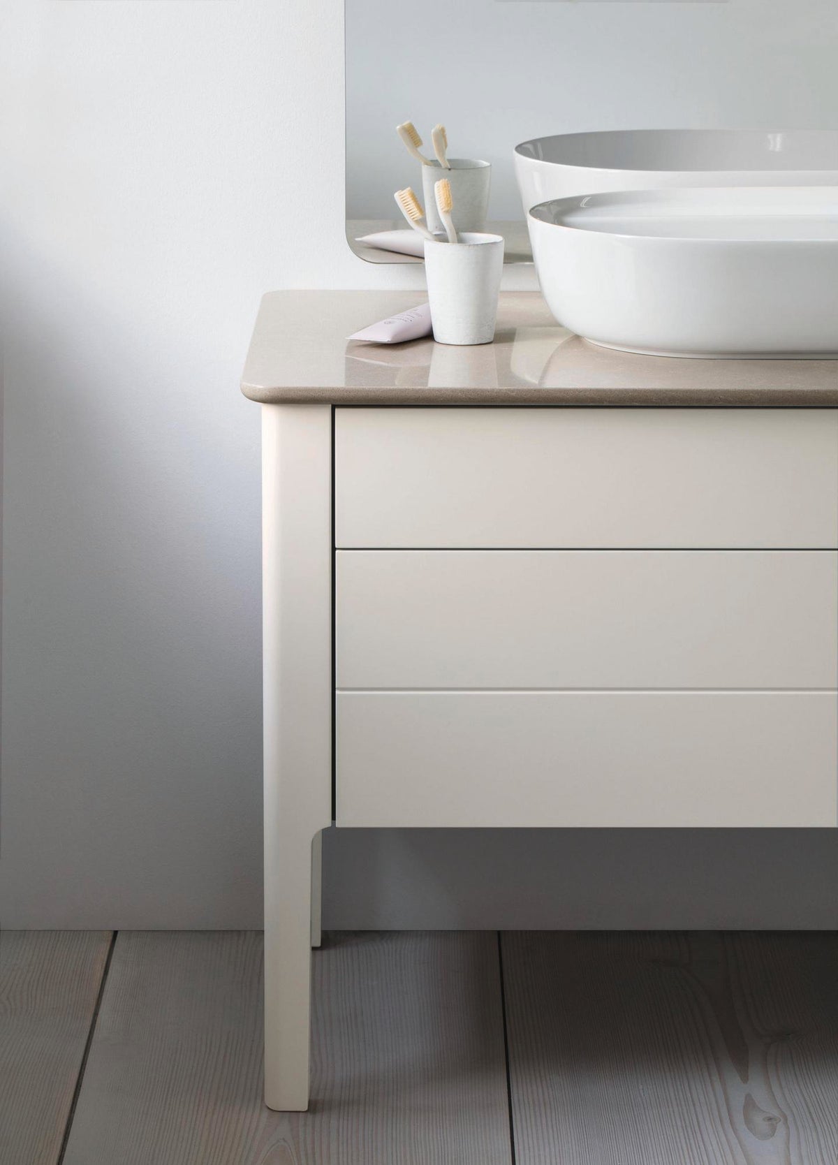 DURAVIT Aufsatzbecken Luv 800 mm aus DuraCeram, weiß, ohne Überlauf, mit Hahnlochbank