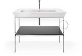 DURAVIT White Tulip Metallkonsole 984 mm von Philippe Starck – Höhenverstellbar, Weiß Seidenmatt