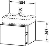 DURAVIT XSquare Waschtischunterbau 584 mm wandhängend für DuraSquare 235660