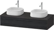 Duravit Zencha Konsolen-Waschtischunterbau 1300 mm Eiche Anthrazit mit Tip-on und Soft-Close