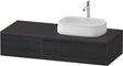 DURAVIT Zencha Konsolenwaschtischunterbau 1300 mm Eiche Anthrazit mit 2 Auszügen