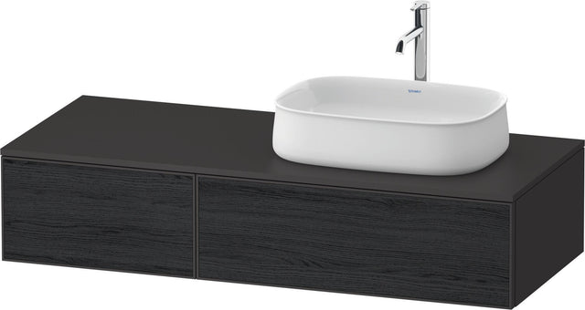 DURAVIT Zencha Konsolenwaschtischunterbau 1300 mm Eiche Anthrazit mit 2 Auszügen
