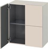 Duravit L-Cube Halbhochschrank 700 mm, 2 Türen, Taupe matt, Soft-Close, wandhängend
