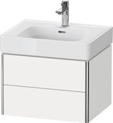 Duravit XSquare Waschtischunterbau 584 mm, 2 Schubkästen, Tip-on, Taupe