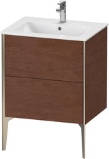 DURAVIT XViu Waschtischunterbau bodenstehend 610 mm, 2 Auszüge, weiß matt – Tip-On & Soft-Close