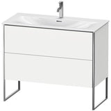 Duravit Waschtischunterbau XSquare 1010 mm, 2 Auszüge, weiß matt, bodenstehend, für Viu